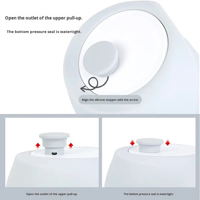 Portable Silicone Dog Water Bottle with Foldable Bowl