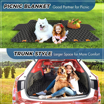 Waterproof Car Hammock for Dog 5-in-1 Dog Car Seat Cover for Back Seat