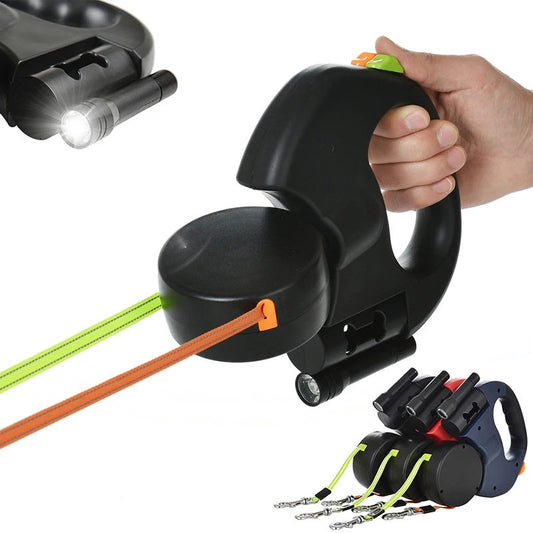 2-in-1 Dual Retractable Dog Leash