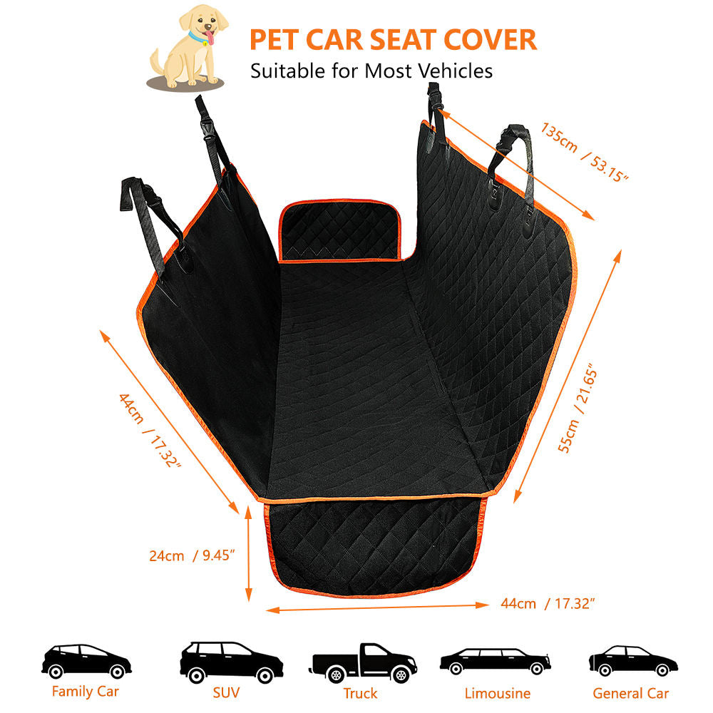 Waterproof Dog Car Seat Cover with Side Flaps