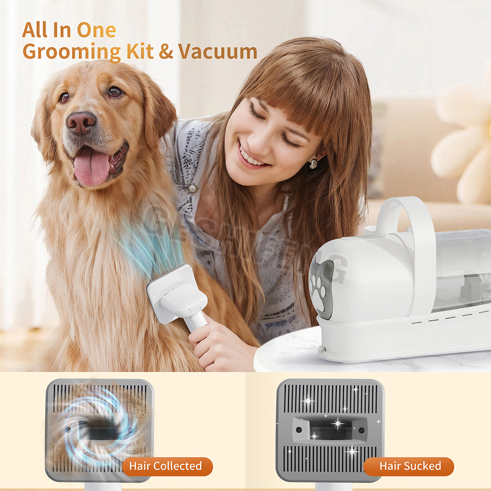Pet Grooming Set Vacuuming Shave 7 in 1 Multifunctional Pet Hair Remover